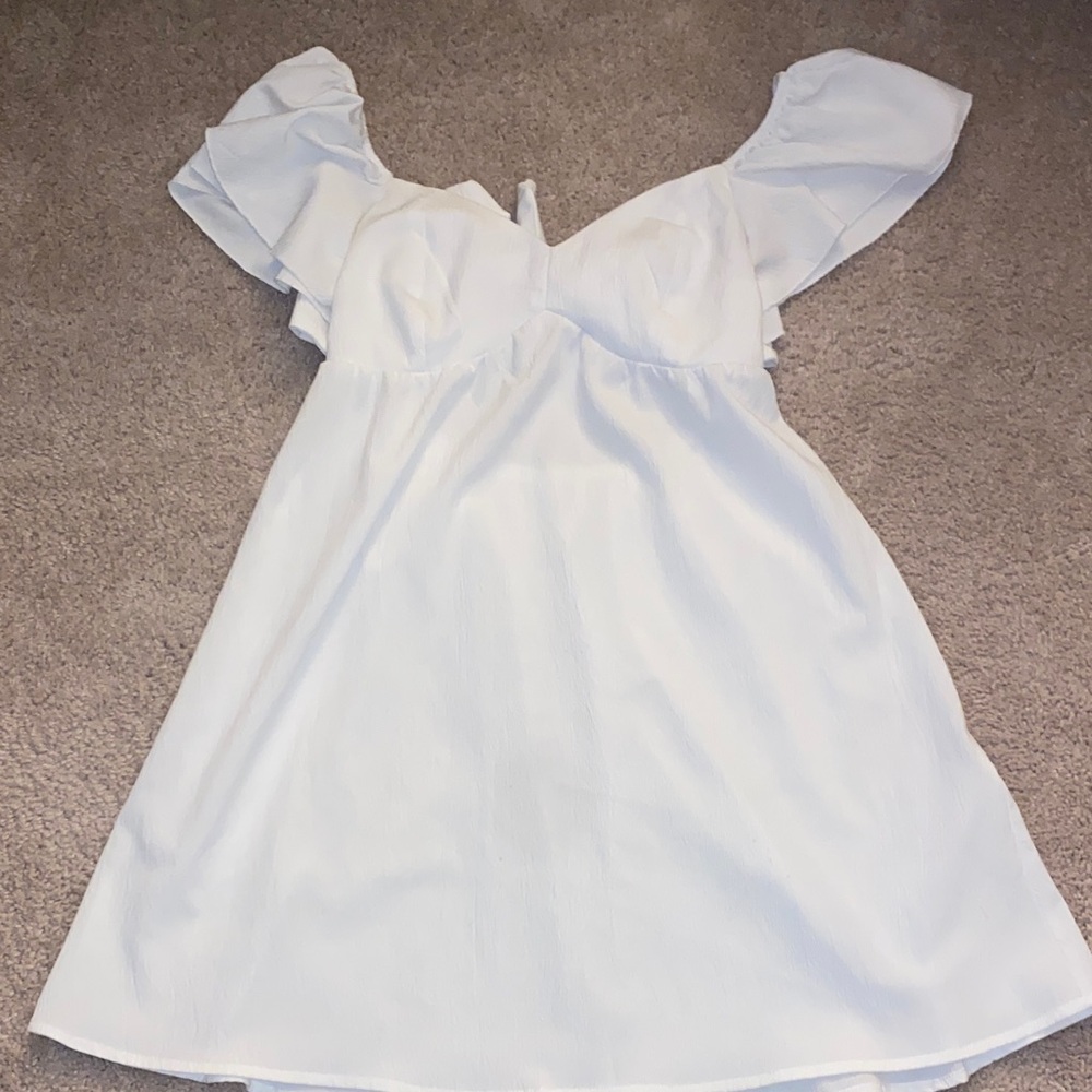 White  Spring Dress - Picture 3 of 3